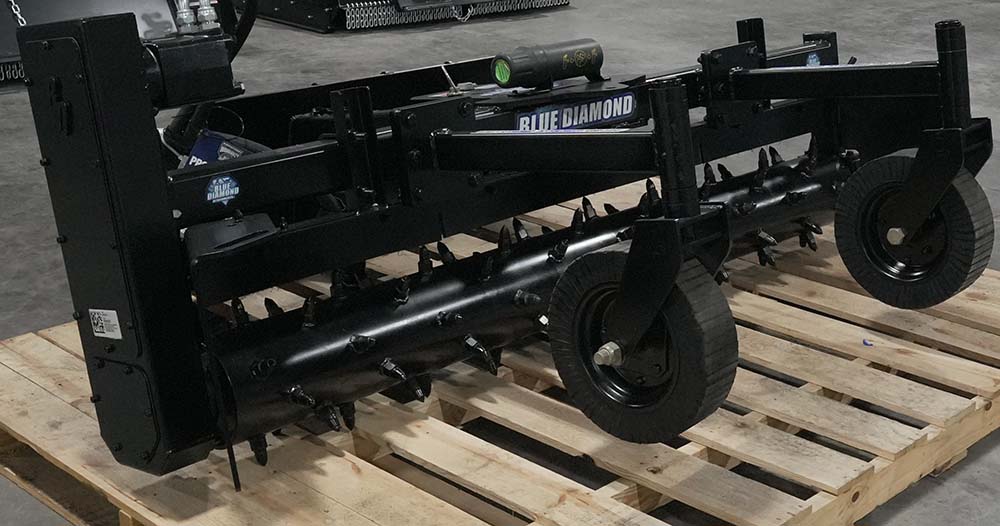 demo unit - 84" blue diamond severe duty power rake 16-26 gpm
