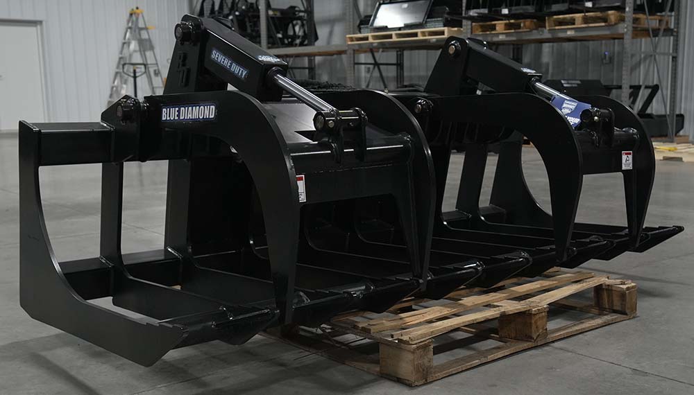 demo unit - 84" severe duty root grapple - blue diamond