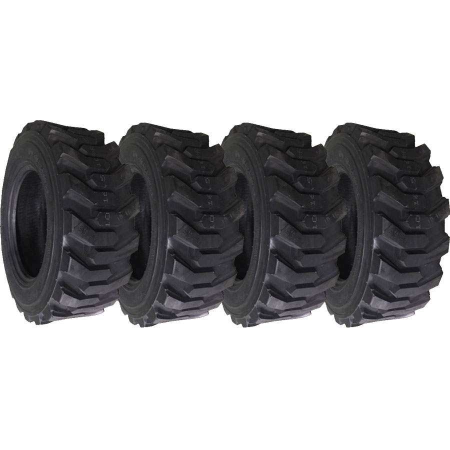 thumbnail image 2 of 2x SuperGuider 10-16.5 12 Ply Skid Steer Tires – Bobcat – Load Range B W/ Rim Guard 2 of 5