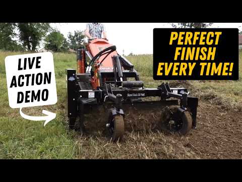 mini skid steer heavy duty power rake | blue diamond